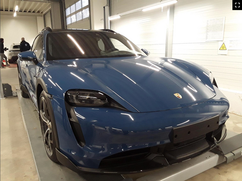 Porsche Taycan Turbo S Cross Turismo in Neptune Blue MY2022