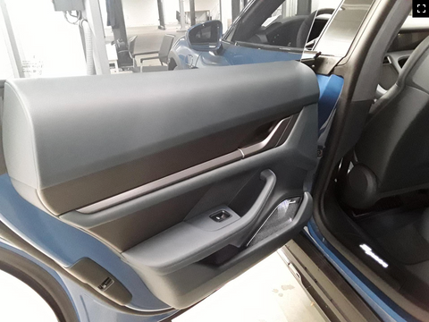 Porsche Taycan Turbo S Cross Turismo in Neptune Blue MY2022