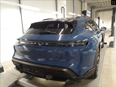 Porsche Taycan Turbo S Cross Turismo in Neptune Blue MY2022