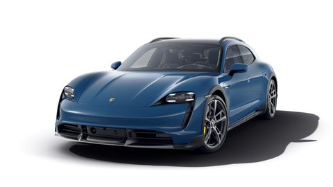 Porsche Taycan Turbo S Cross Turismo in Neptune Blue MY2022
