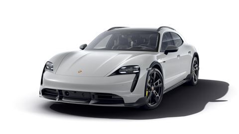 Porsche Taycan Turbo S Cross Turismo in Crayon aka. Chalk MY2023