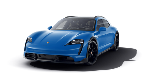 Porsche Taycan Turbo S Cross Turismo in PTS Voodoo Blue MY2022