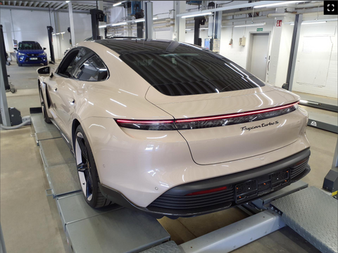 Porsche Taycan Turbo S Sport Limousine in Coffee Beige Metallic MY2023