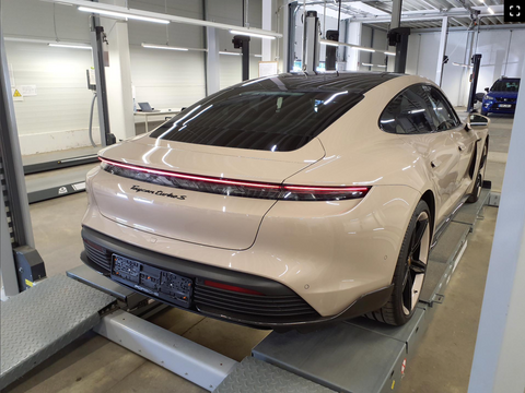 Porsche Taycan Turbo S Sport Limousine in Coffee Beige Metallic MY2023