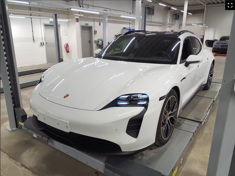 Porsche Taycan GTS Sport Turismo in white MY2023