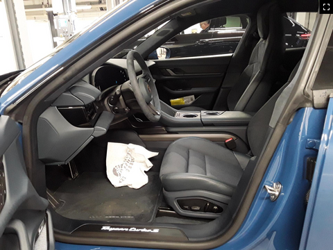 Porsche Taycan Turbo S Cross Turismo in Neptune Blue MY2022