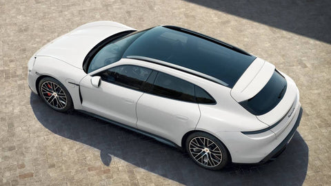 Porsche Taycan GTS Sport Turismo in white MY2023