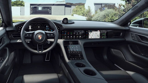 Porsche Taycan Turbo Sport Turismo in Jet Black Metallic MY2023