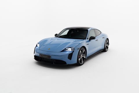Porsche Taycan GTS Sport Limousine in Frozen Blue Metallic MY 2023