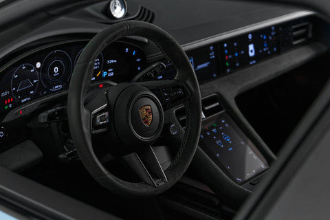 Porsche Taycan GTS Sport Limousine in Frozen Blue Metallic MY 2023