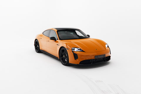 Porsche Taycan Turbo Sport Limousine in PTS Pastelorange MY2023