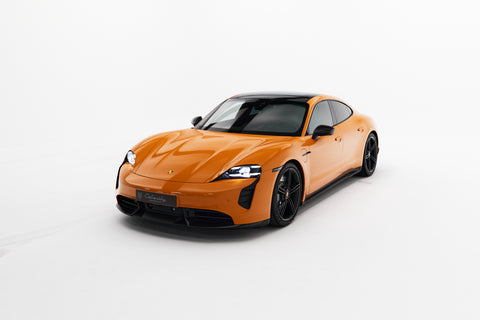 Porsche Taycan Turbo Sport Limousine in PTS Pastelorange MY2023